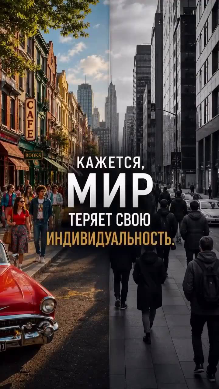Кадр из ролика: улица большого города